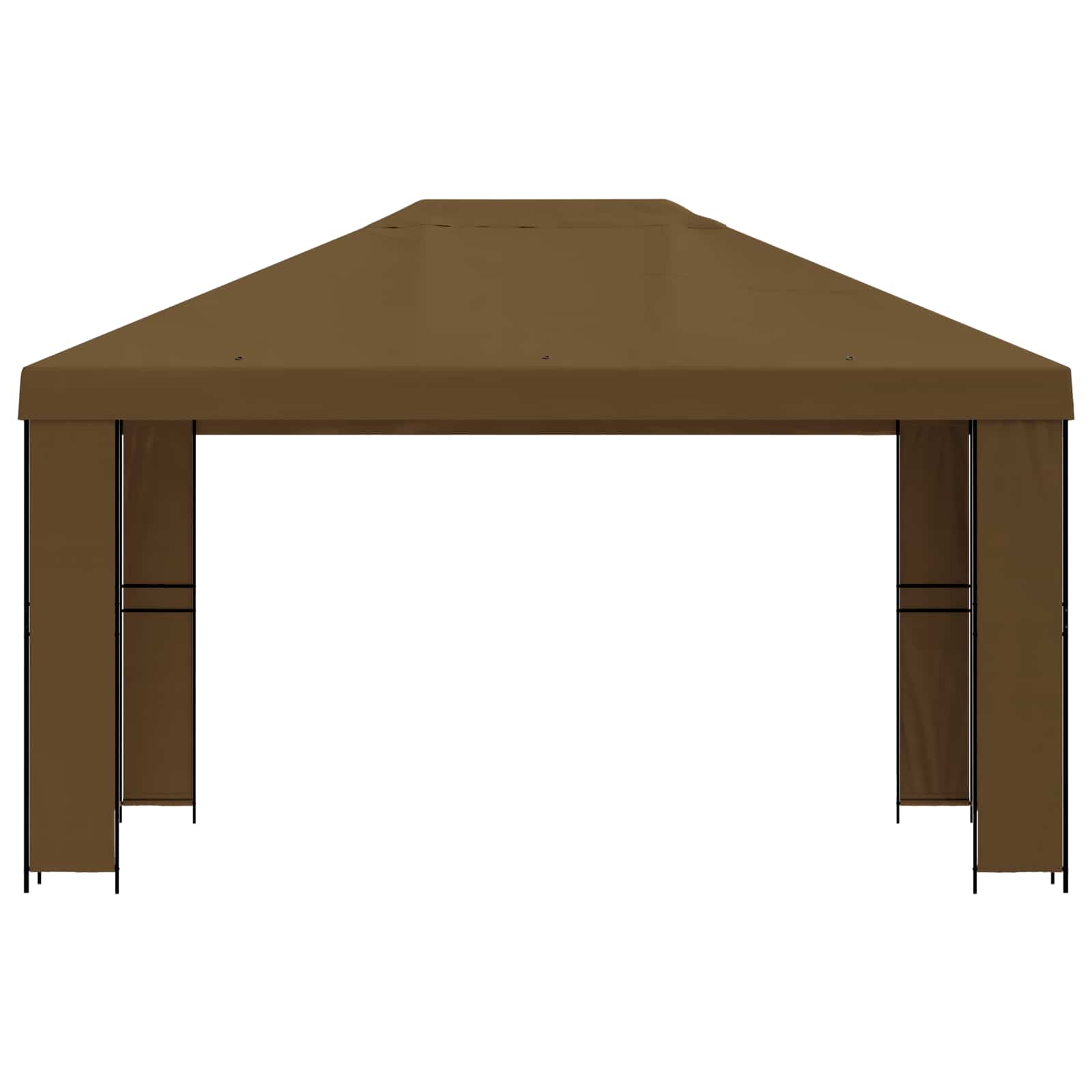 Κιόσκι 4 x 3 μ Taupe Πολυεστέρας και Χάλυβας 190 - Pakobazaar