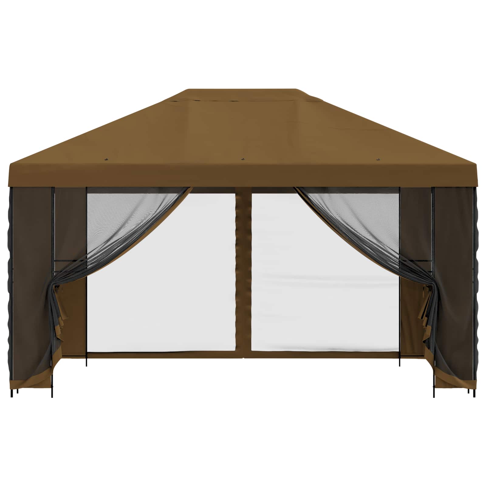Κήπος Γκαζebo με Πλευρικά Τοίχους 4 x 3 μ Taupe - Pakobazaar