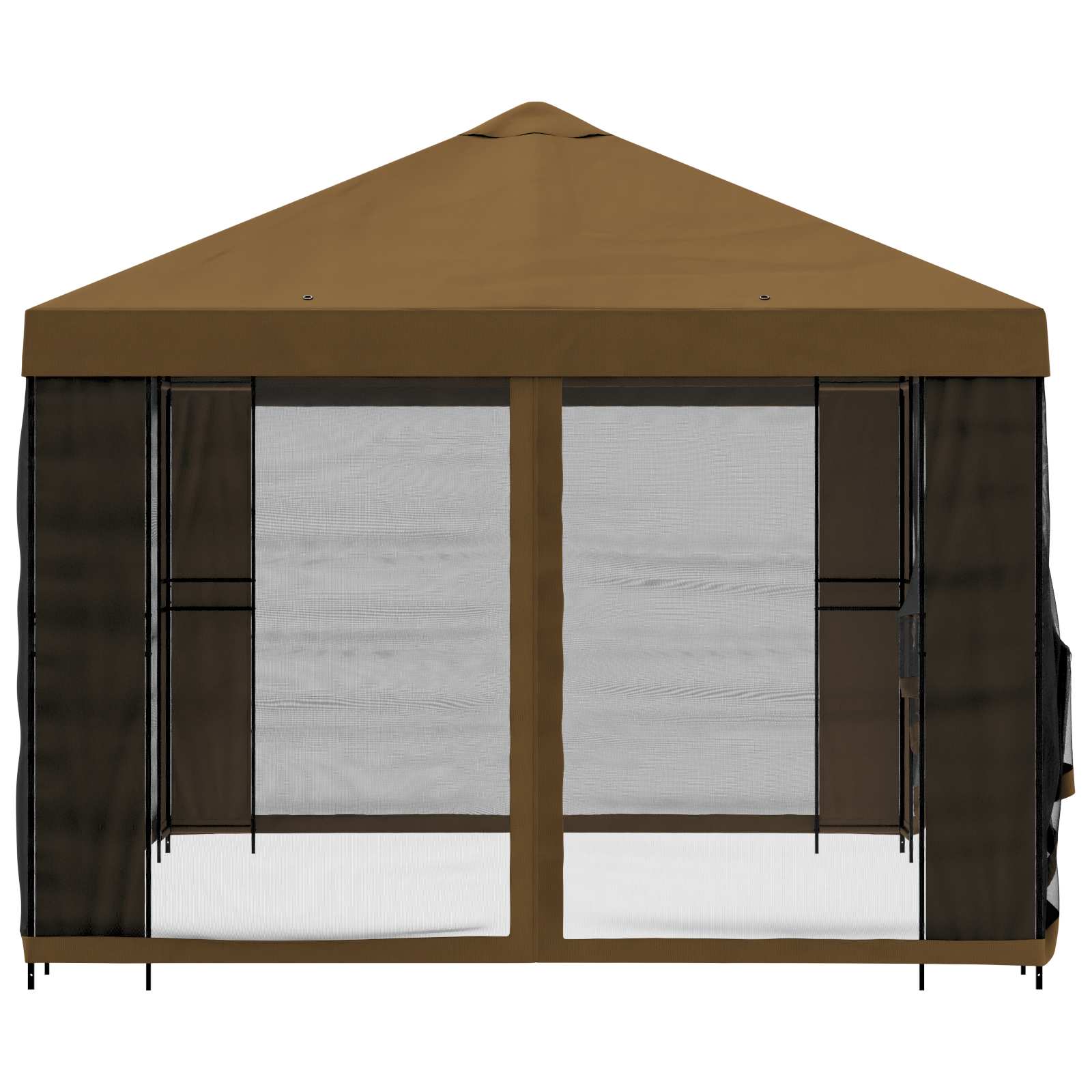 Κήπος Γκαζebo με Πλευρικά Τοίχους 4 x 3 μ Taupe - Pakobazaar