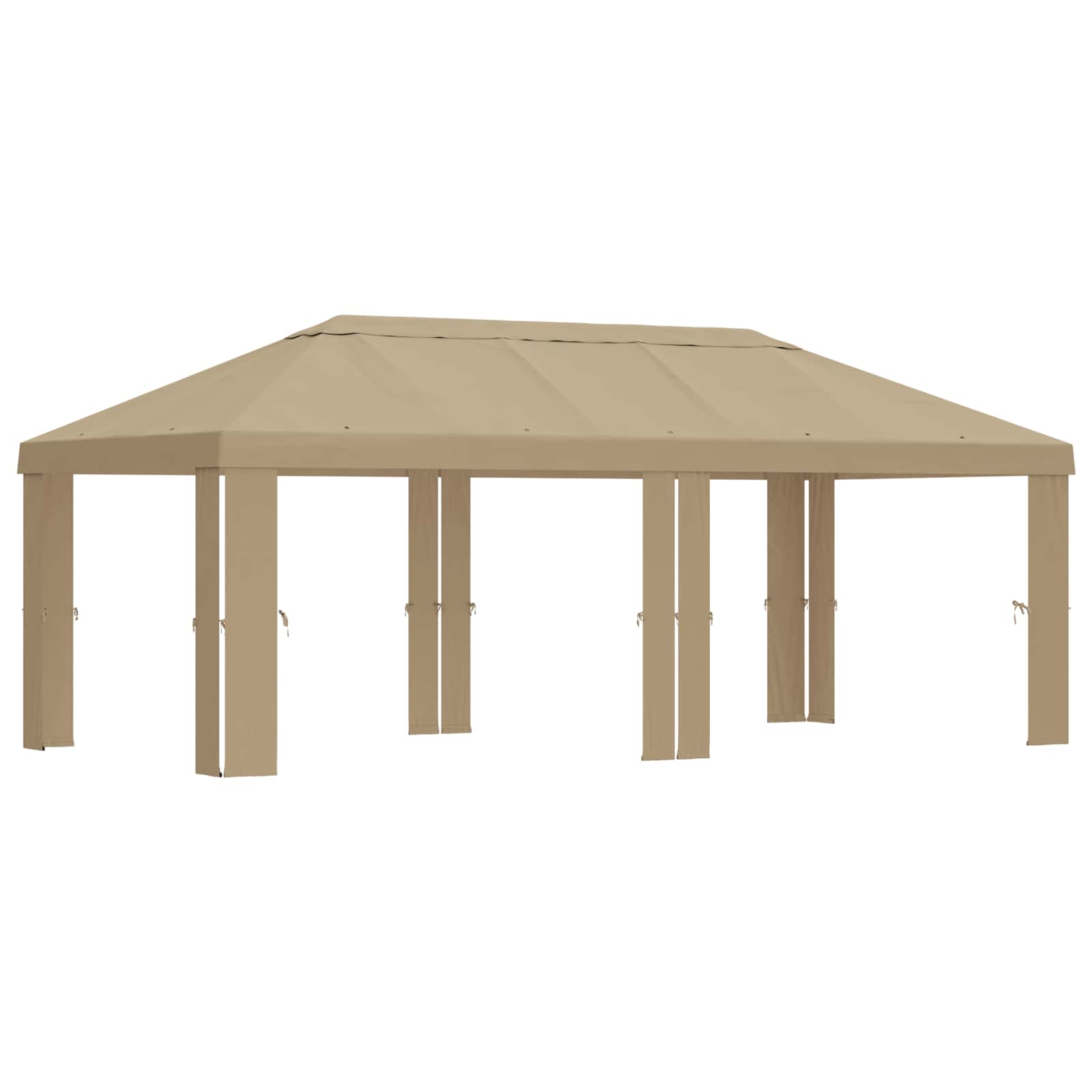 Κάλυμμα Γκαζebo 6 x 3 m Μπεζ Πολυεστέρας 190 gsm