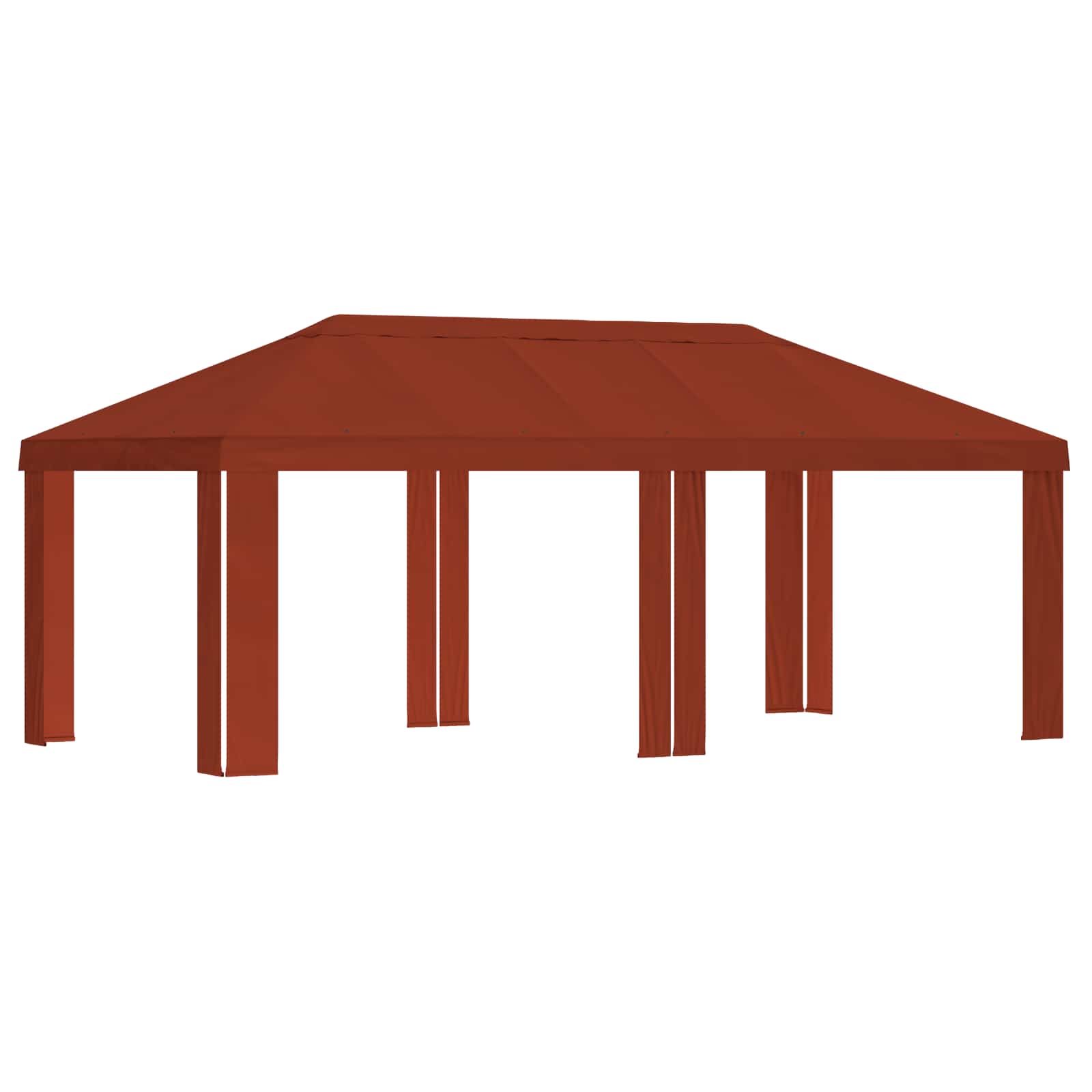 Κάλυμμα Γκαζebo 6 x 3 m Τερακότα Πολυεστέρας 190 gsm