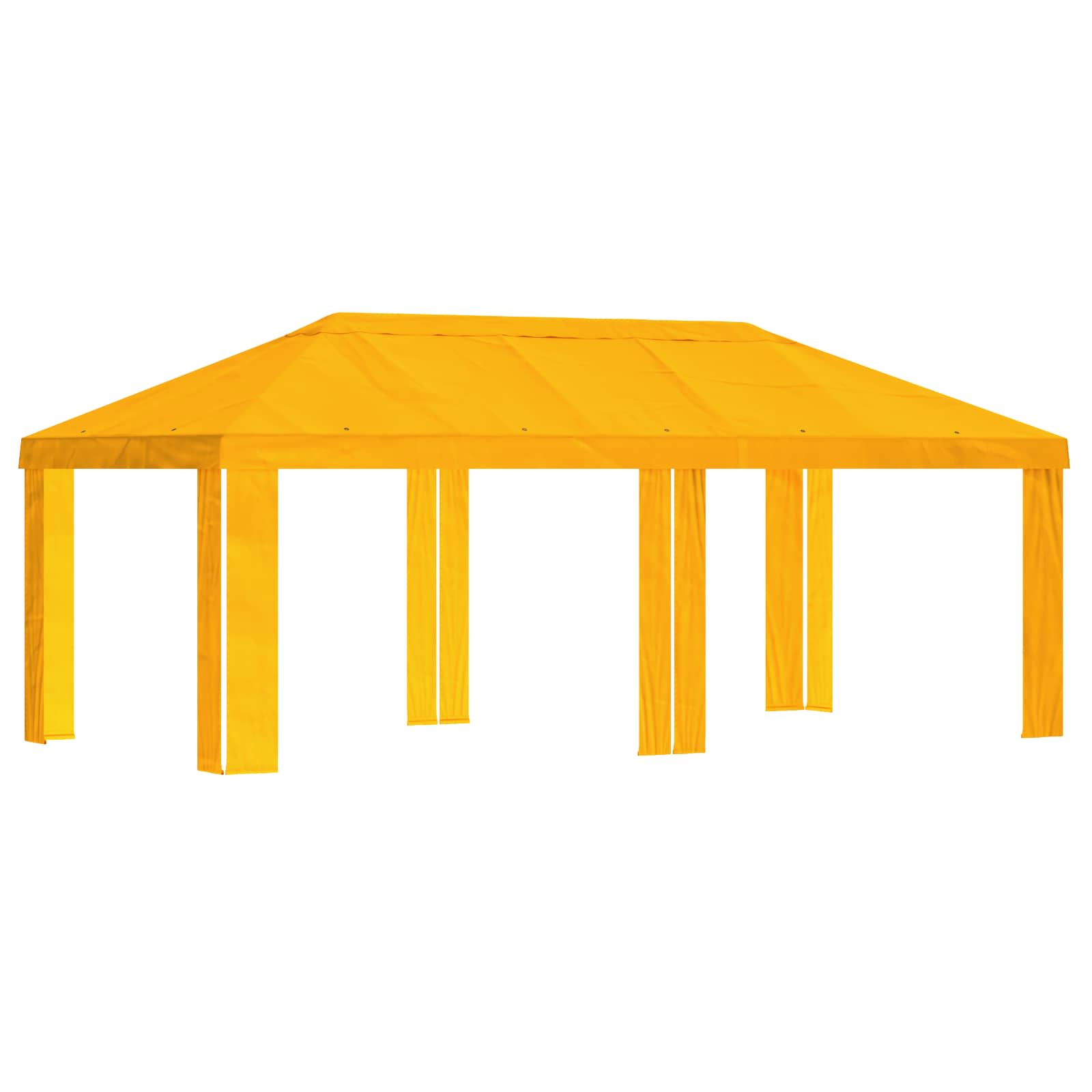 Κάλυμμα Γκαζebo 6 x 3 m Κίτρινο Πολυεστέρας 190 gsm