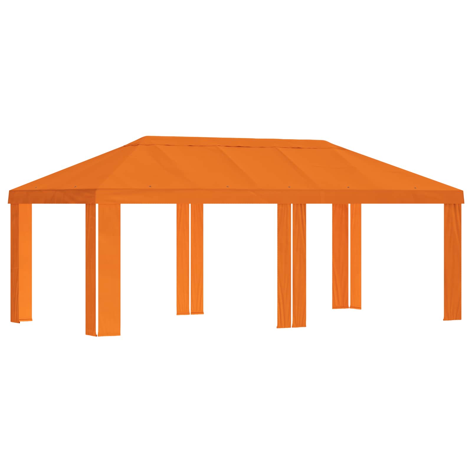 Κάλυμμα Γκαζebo 6 x 3 m Πορτοκαλί Πολυεστέρας 190 gsm