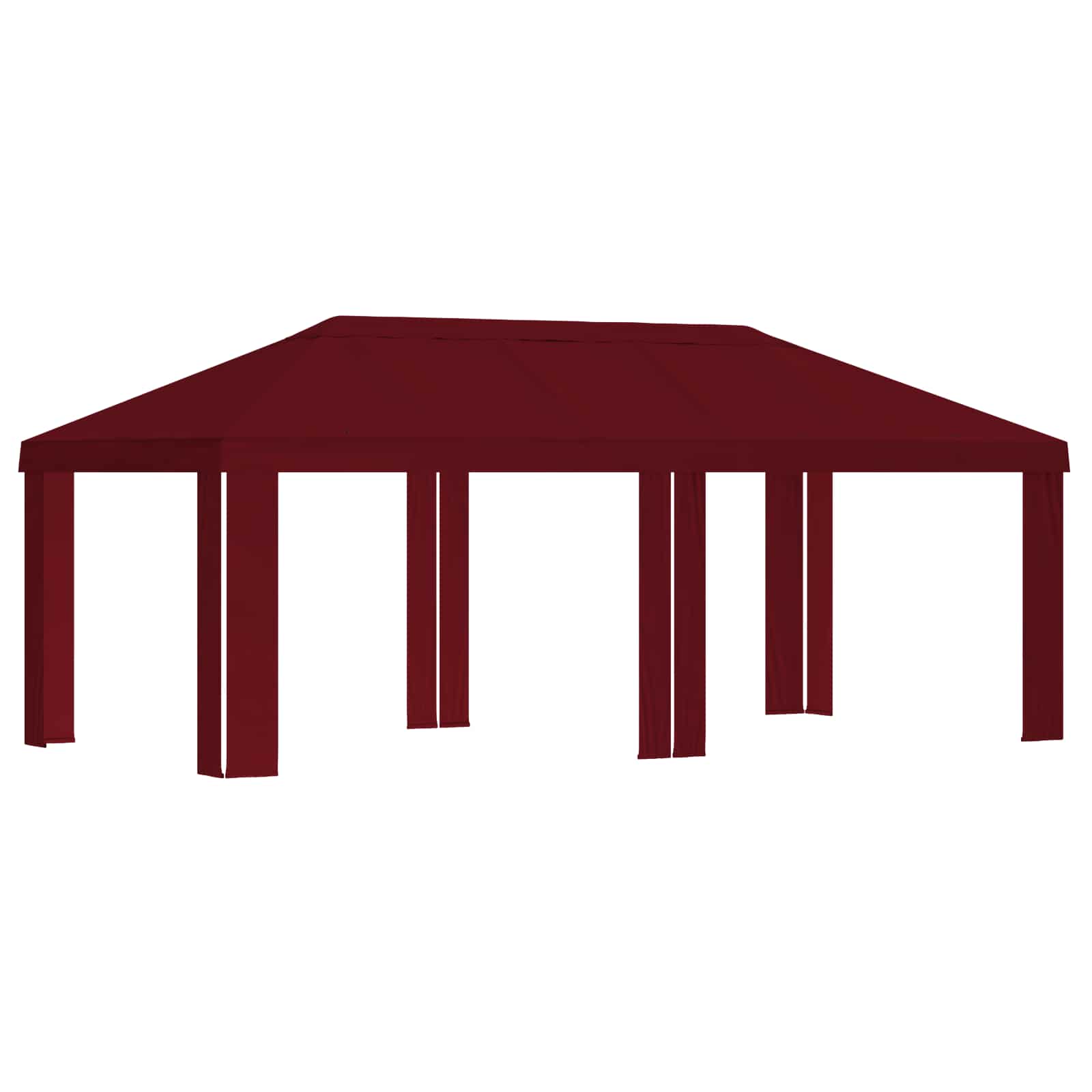 Κάλυμμα Γκαζebo 6 x 3 m Μπορντό Πολυεστέρας 190 gsm