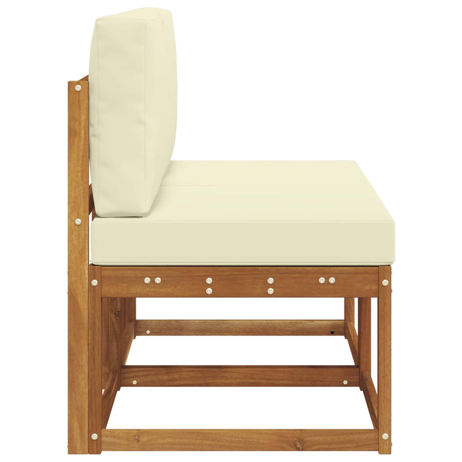 2 Τεμάχιο Μεσαίος καναπές εξωτερικού χώρου Στερεό Ξύλο Ακακίας - Pakobazaar