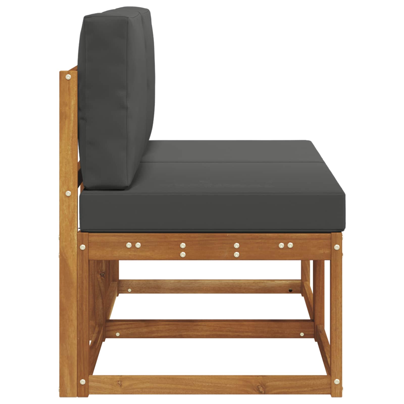 2 Τεμάχιο Μεσαίος καναπές εξωτερικού χώρου Στερεό Ξύλο Ακακίας - Pakobazaar