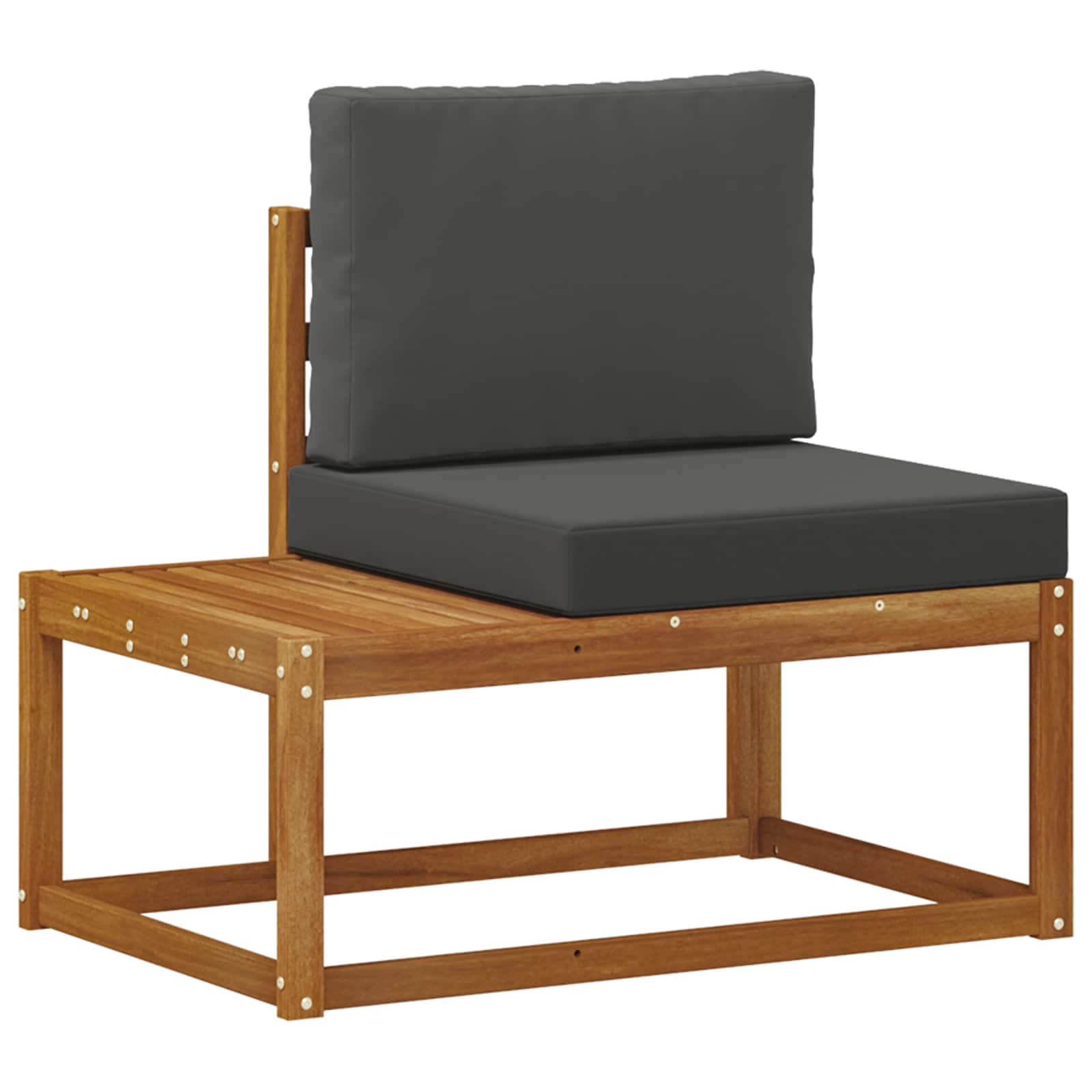 Εξωτερικός τμηματικός καναπές 2 Τεμάχιο Φυσικό και Ανθρακί - Pakobazaar