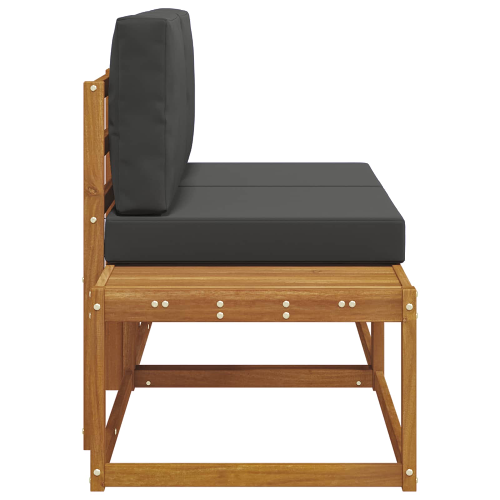 Εξωτερικός τμηματικός καναπές 2 Τεμάχιο Φυσικό και Ανθρακί - Pakobazaar