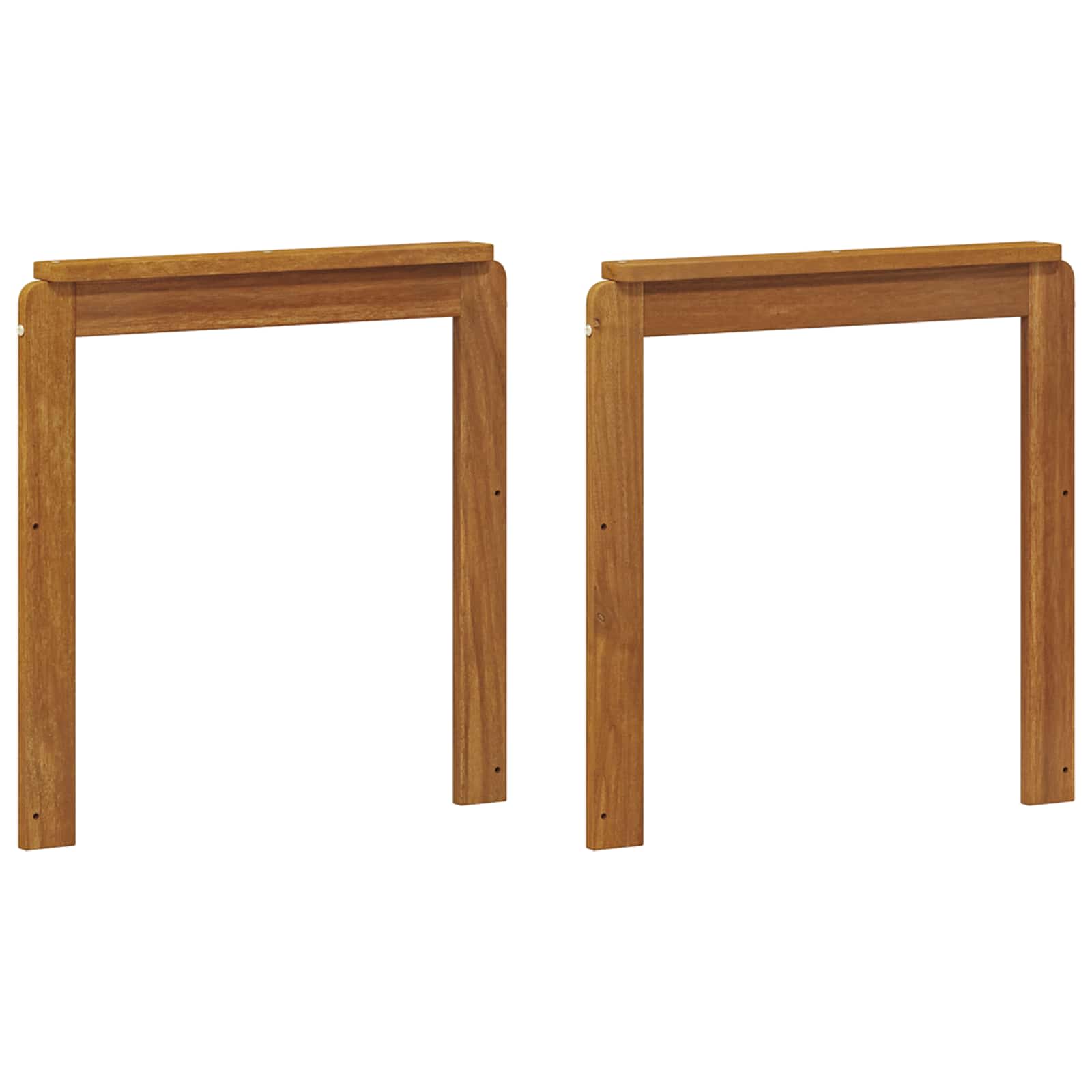 Υποβραχίονες 2 pcs Καφέ 59 x 6 x 61 εκ Επεξεργασμένο ξύλο