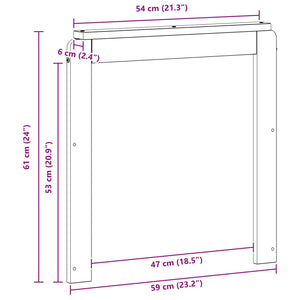 Υποβραχίονες 2 pcs Καφέ 59 x 6 x 61 εκ Επεξεργασμένο ξύλο - Pakobazaar