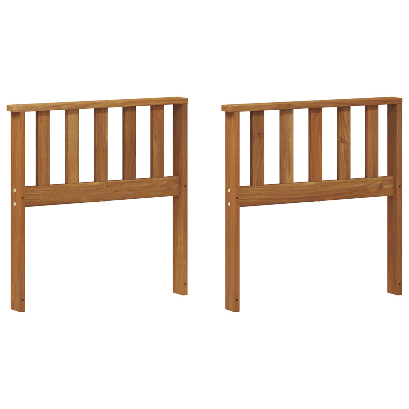 Κάθισμα 2 pcs Καφέ 60 x 6 x 61 εκ Επεξεργασμένο ξύλο