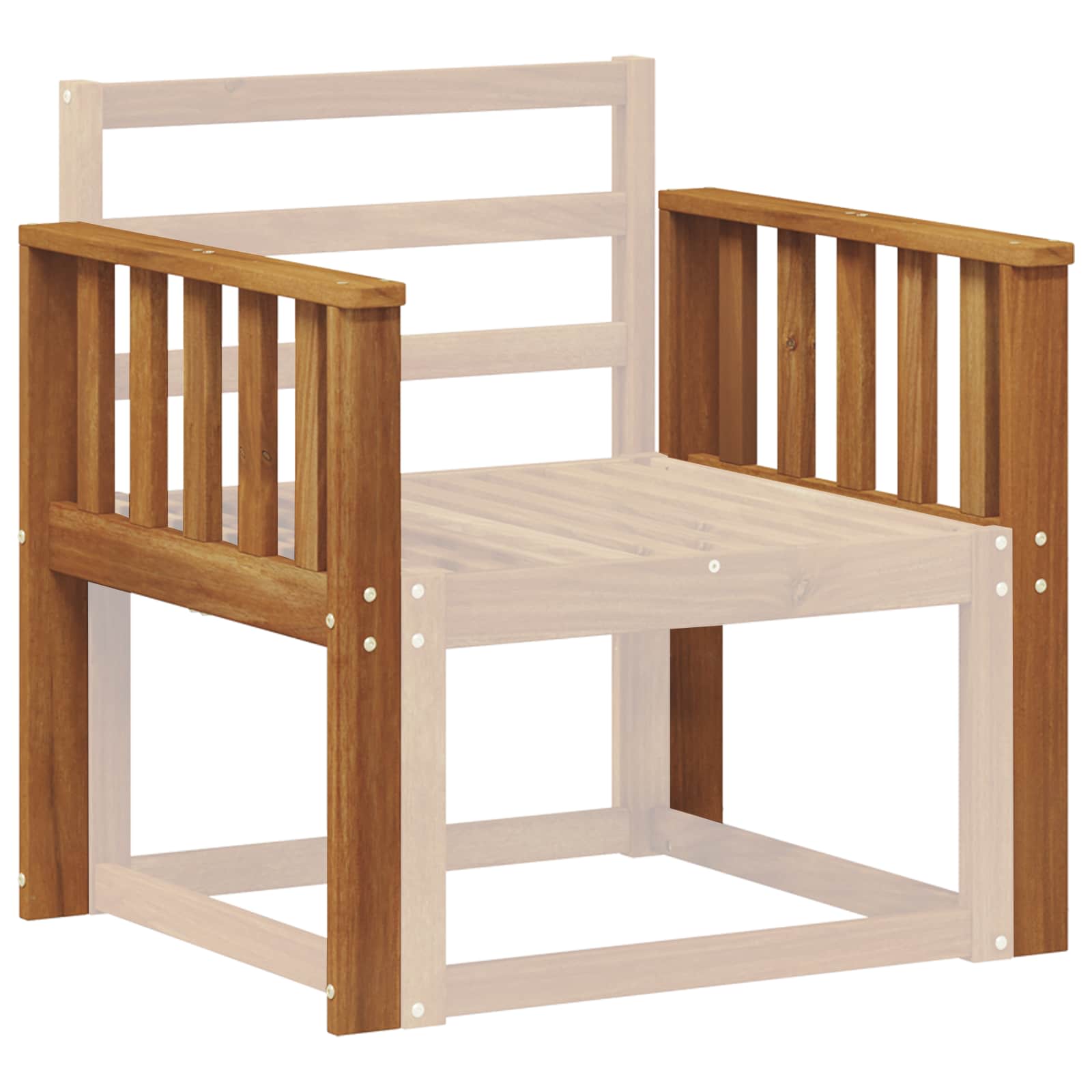 Κάθισμα 2 pcs Καφέ 60 x 6 x 61 εκ Επεξεργασμένο ξύλο