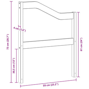 Κάθισμα 2 pcs Φυσικό 59 x 4 x 73 εκ Στερεό Ξύλο Ακακίας - Pakobazaar