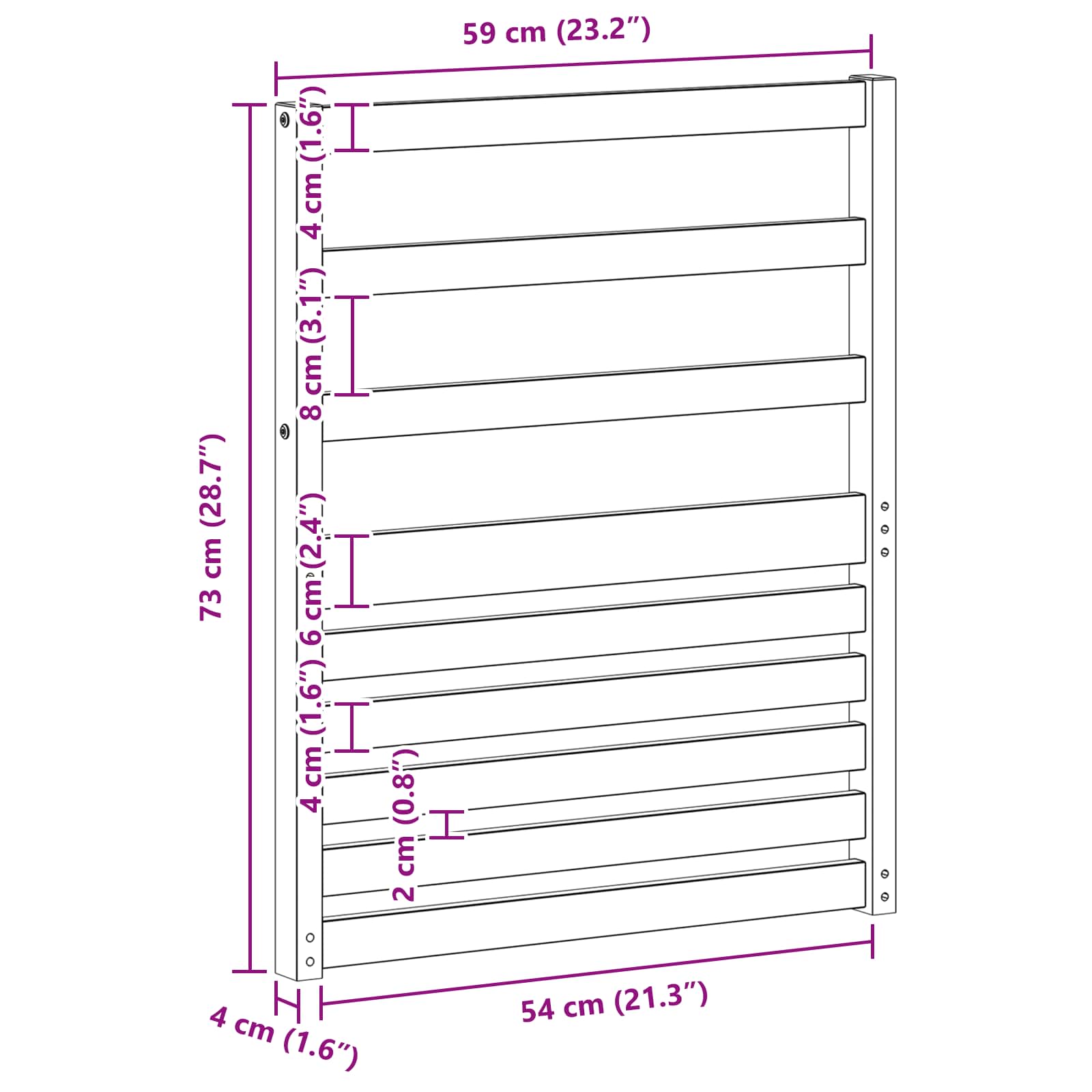 Υποβραχίονες 2 pcs Καφέ 59 x 4 x 73 εκ Επεξεργασμένο ξύλο