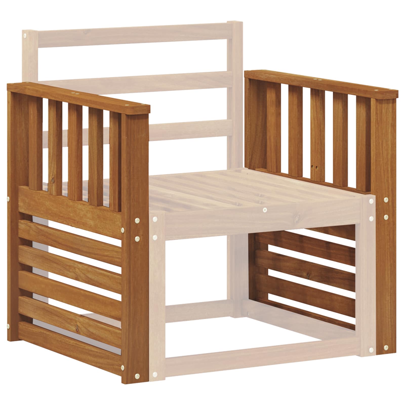 Μπάρες 2 pcs Καφέ 60 x 6 x 61 εκ Επεξεργασμένο ξύλο