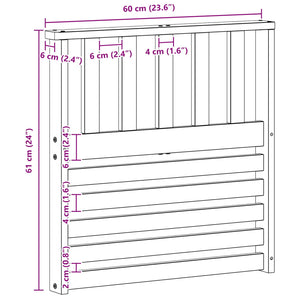 Μπάρες 2 pcs Καφέ 60 x 6 x 61 εκ Επεξεργασμένο ξύλο - Pakobazaar