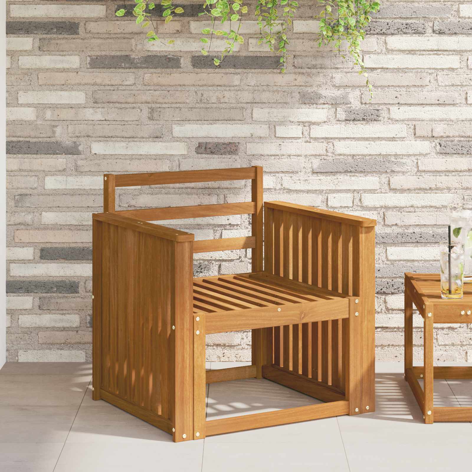 Κάθισμα 2 pcs Καφέ 60 x 6 x 61 εκ Επεξεργασμένο ξύλο