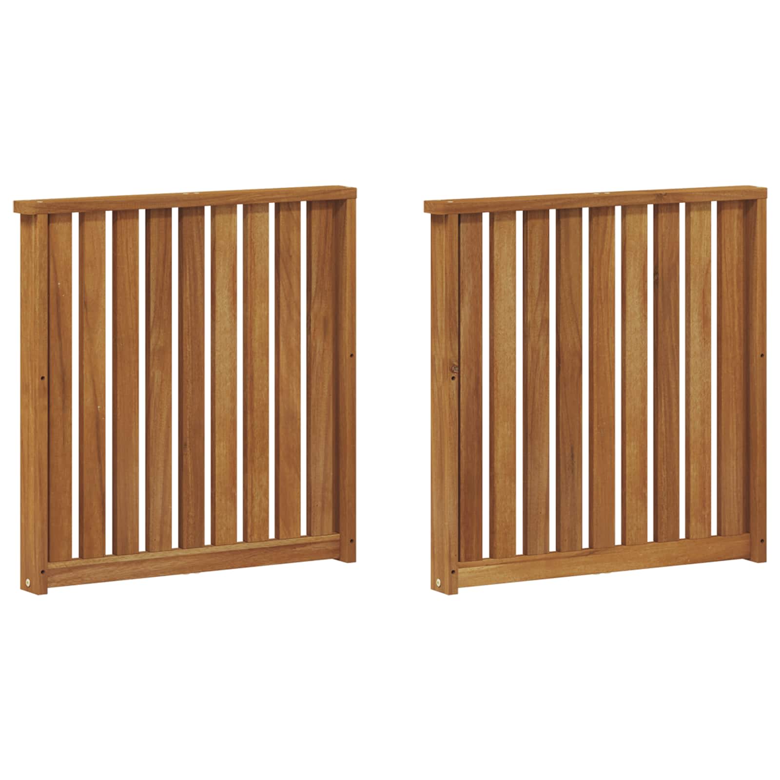 Κάθισμα 2 pcs Καφέ 60 x 6 x 61 εκ Επεξεργασμένο ξύλο