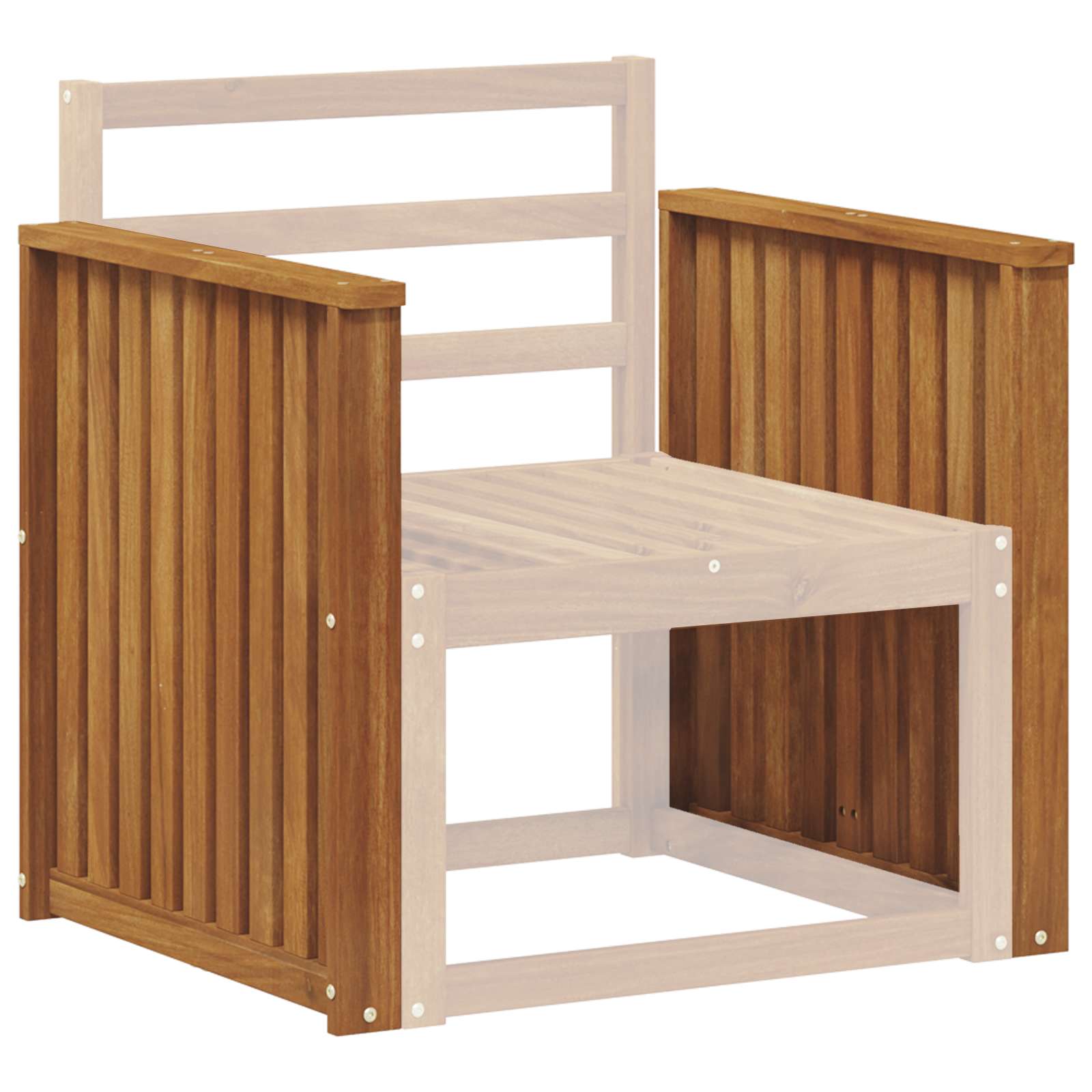Κάθισμα 2 pcs Καφέ 60 x 6 x 61 εκ Επεξεργασμένο ξύλο
