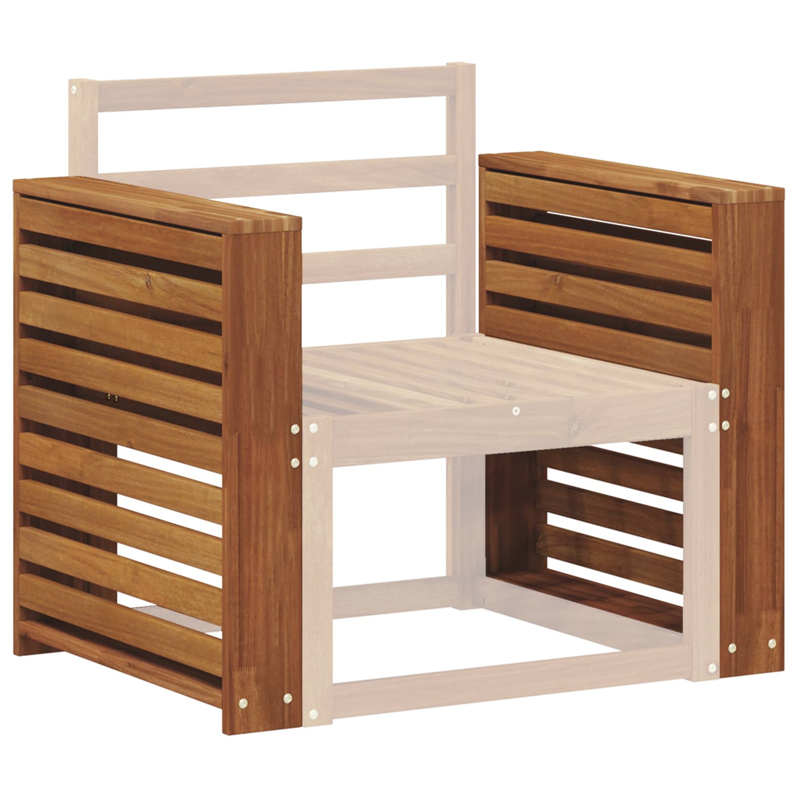 Μπάρες 2 pcs Καφέ 58.5 x 10 x 61 εκ. Επεξεργασμένο ξύλο