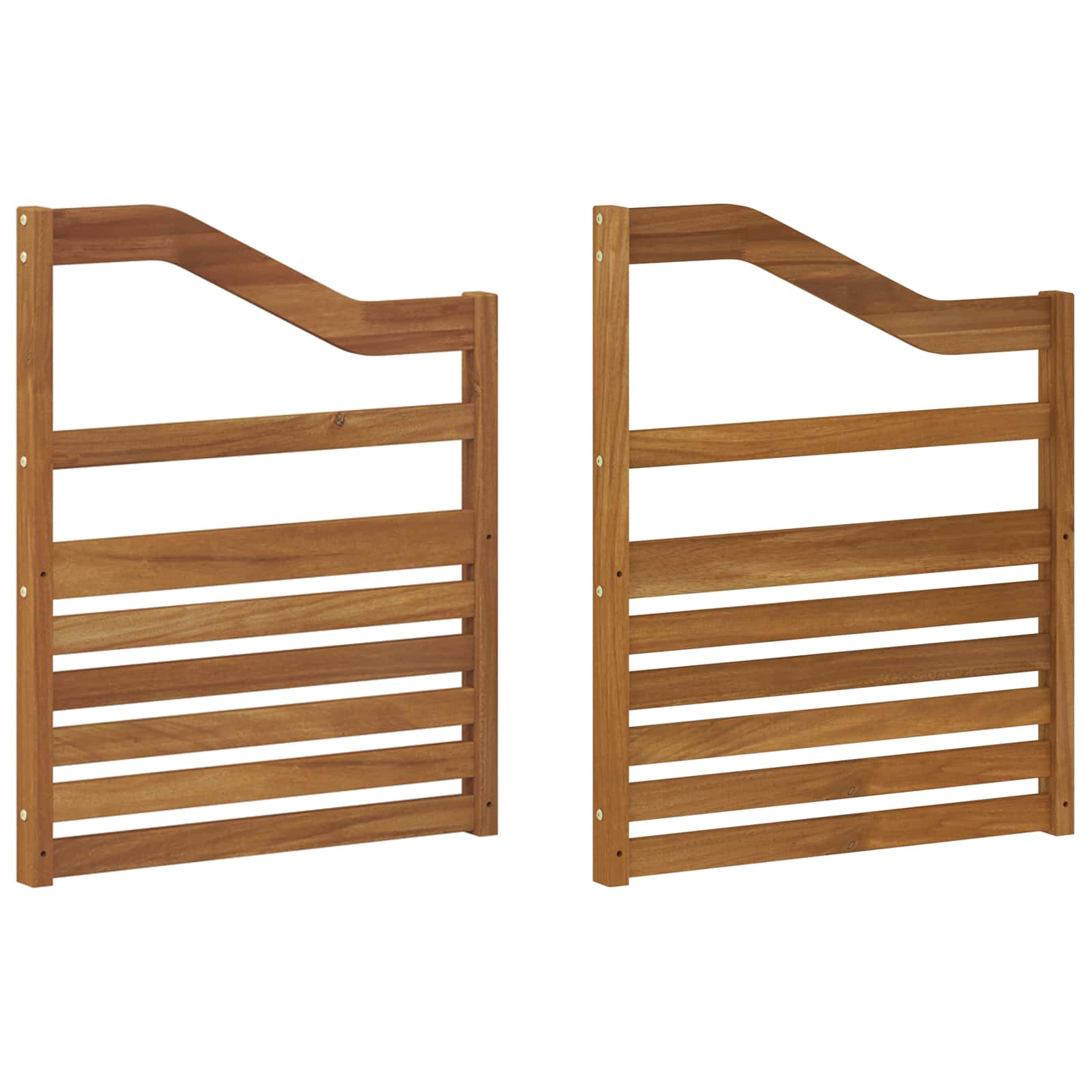 Μπάρες 2 pcs Καφέ 59 x 4 x 73 εκ Επεξεργασμένο ξύλο