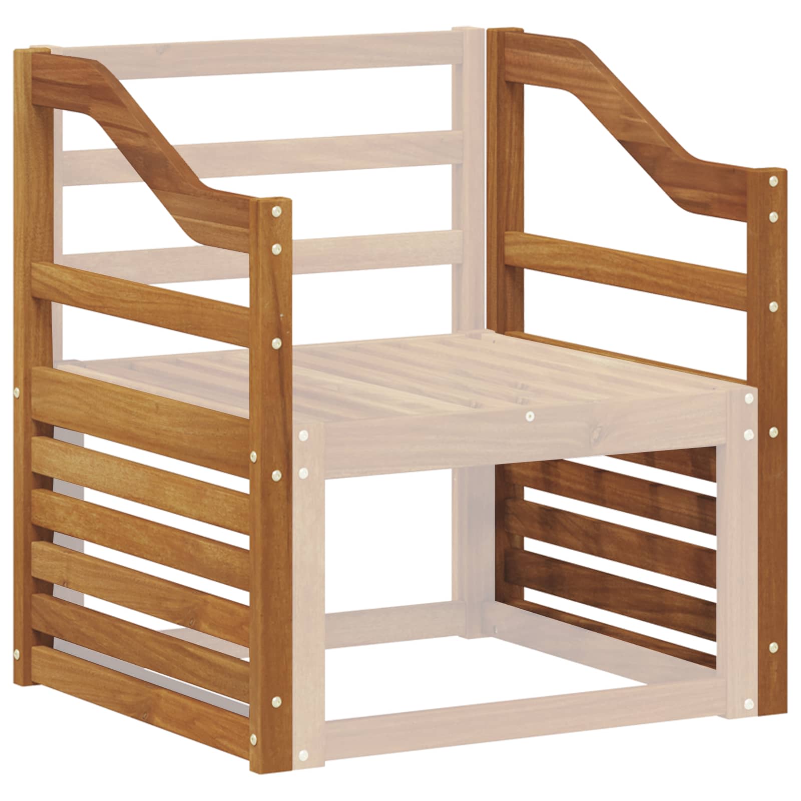 Μπάρες 2 pcs Καφέ 59 x 4 x 73 εκ Επεξεργασμένο ξύλο
