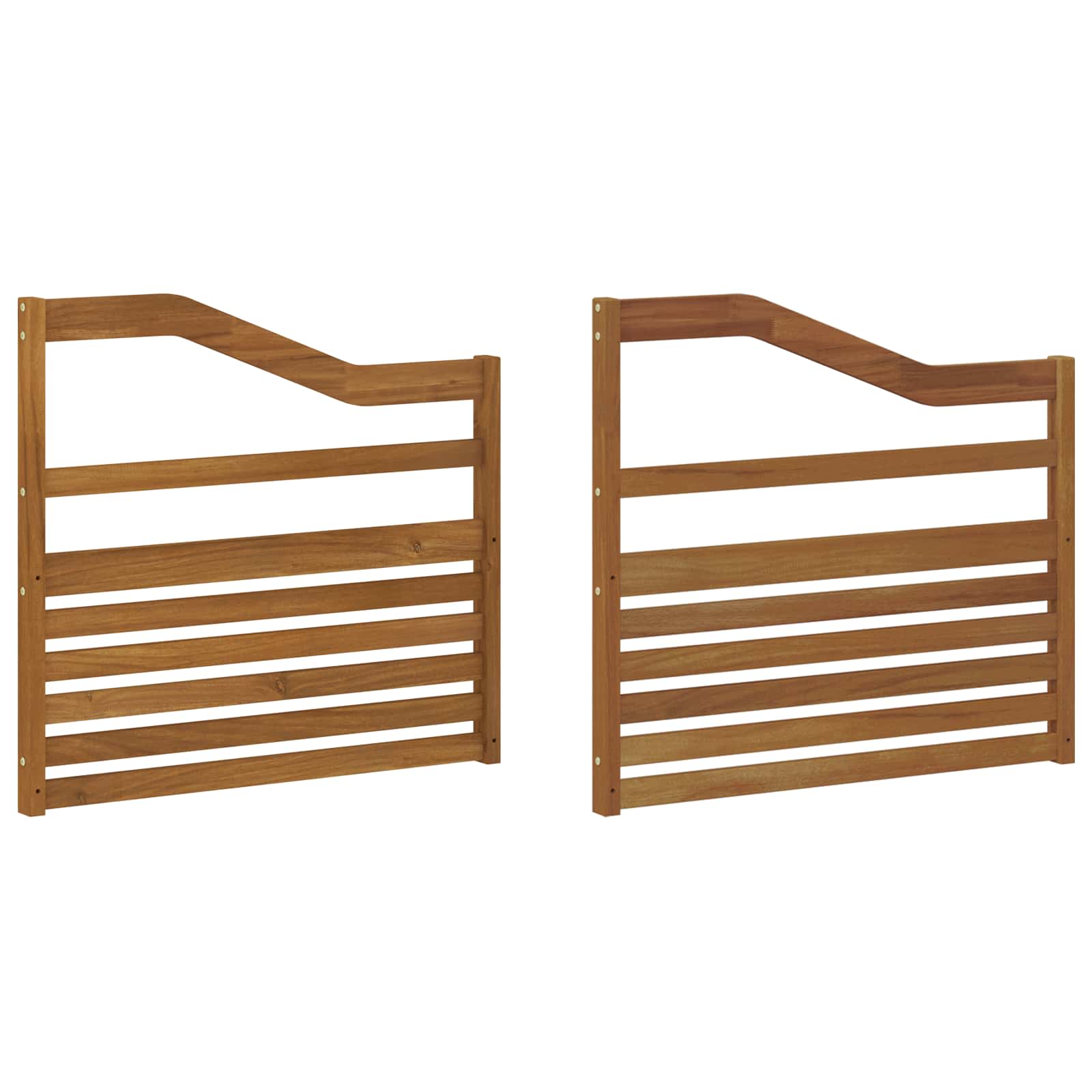 Ανακλινόμενα στηρίγματα 2 pcs Καφέ 79 x 4 x 73 εκ