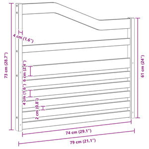 Ανακλινόμενα στηρίγματα 2 pcs Καφέ 79 x 4 x 73 εκ - Pakobazaar
