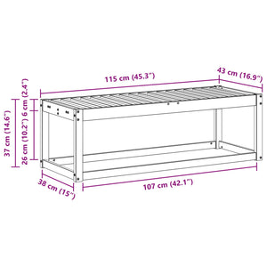 Παγκάκι Εξωτερικού Χώρου Φυσικό 115 x 43 x 37 εκ - Pakobazaar