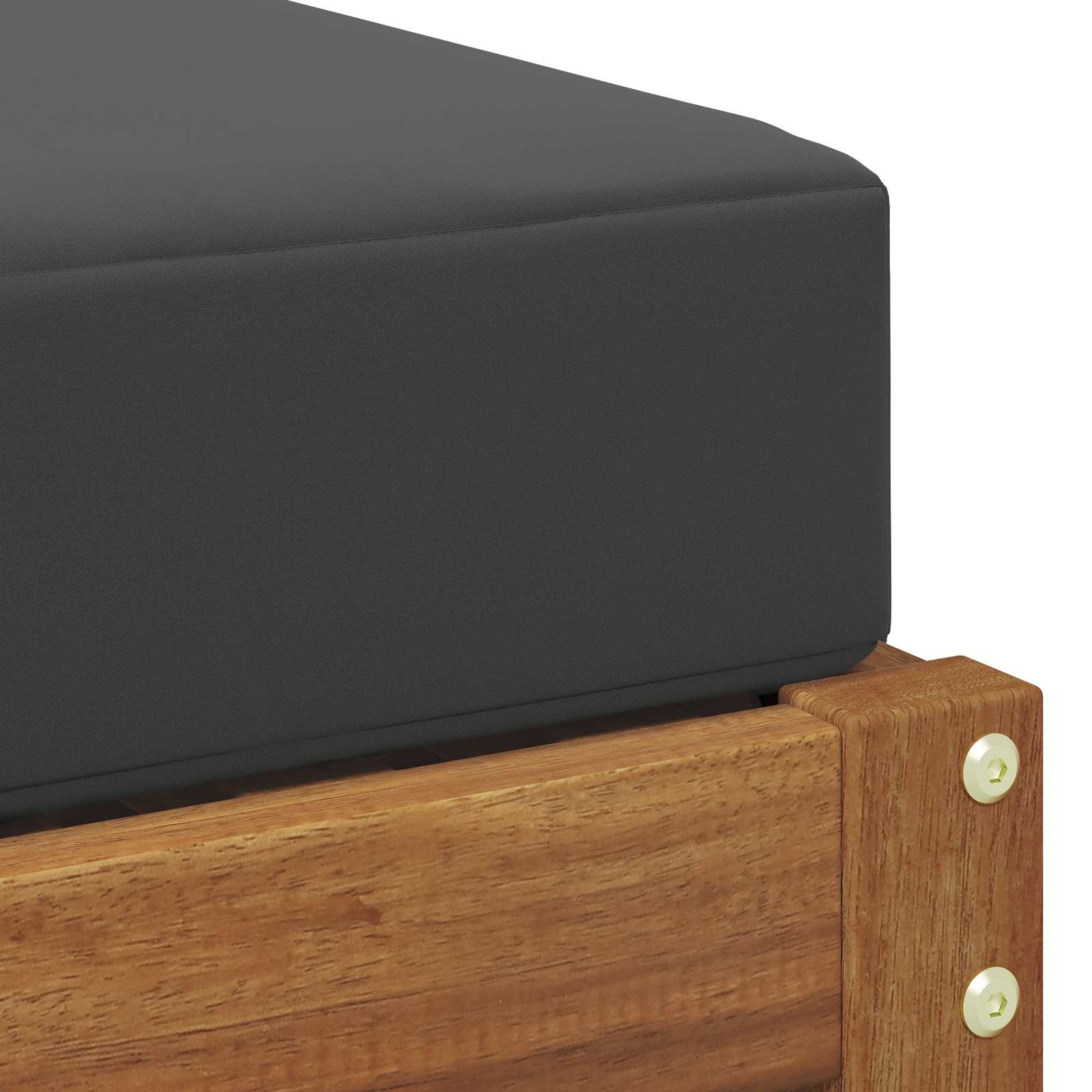 Πάγκος 2 Τεμάχιο Φυσικό και Ανθρακί Στερεό Ξύλο Ακακίας - Pakobazaar