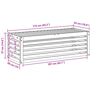 Παγκάκι Εξωτερικού Χώρου Φυσικό 115 x 43 x 37 εκ - Pakobazaar