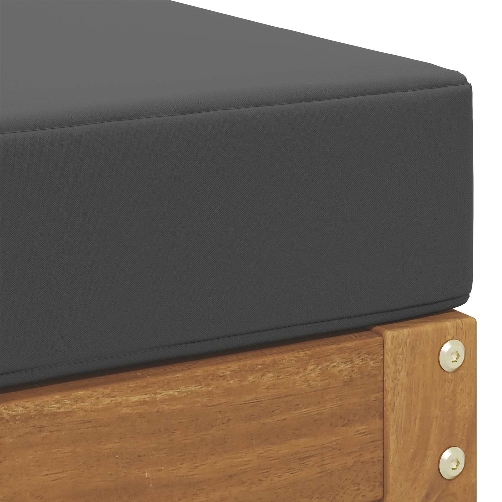 Πάγκος Σκαμπό με μαξιλάρι Φυσικό και Ανθρακί 115 x 43 x 37 εκ - Pakobazaar