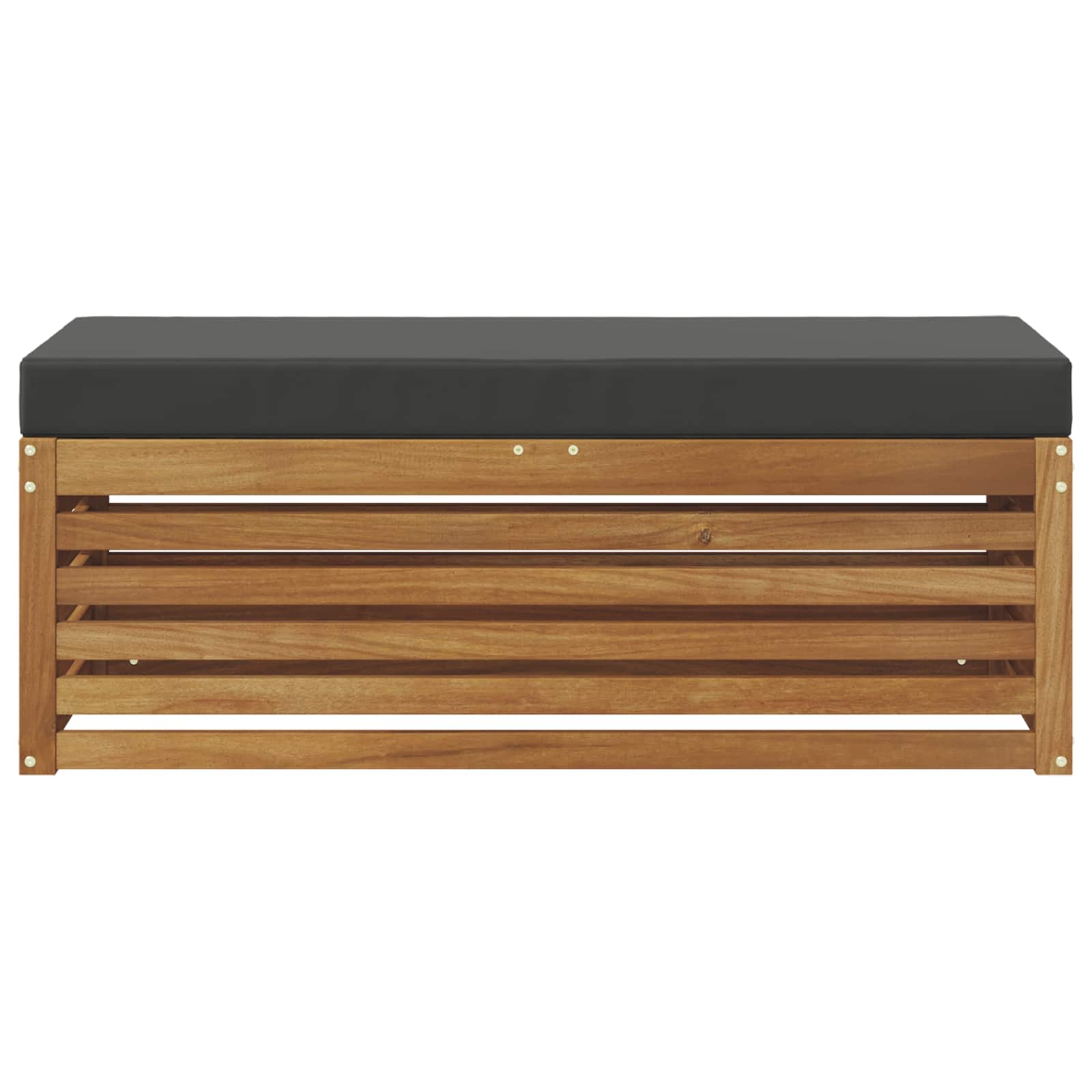 Πάγκος Σκαμπό με μαξιλάρι Φυσικό και Ανθρακί 115 x 43 x 37 εκ - Pakobazaar