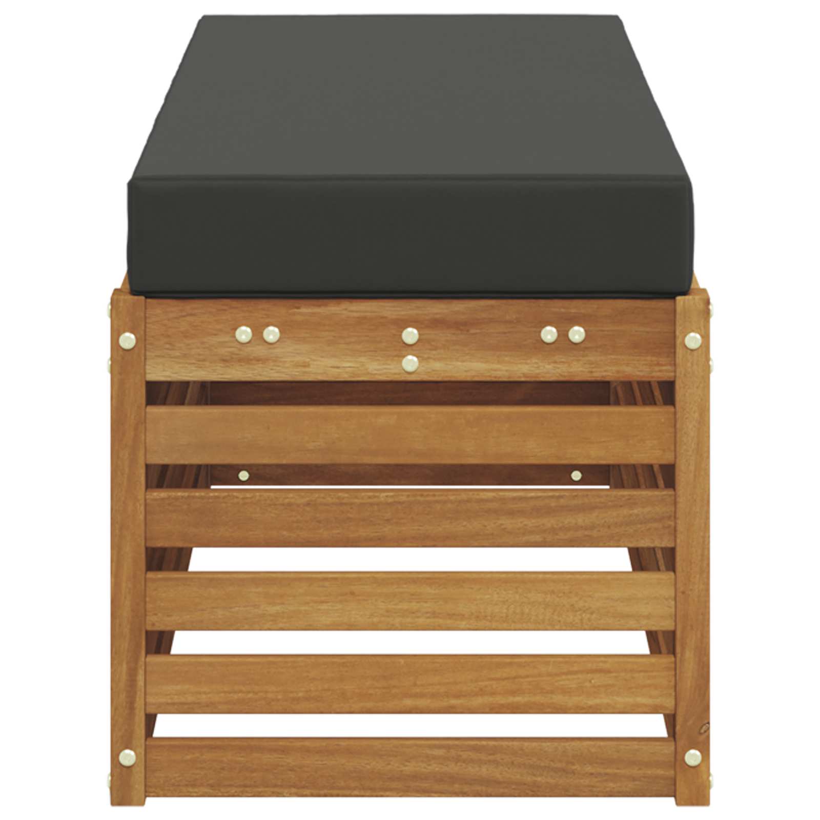 Πάγκος Σκαμπό με μαξιλάρι Φυσικό και Ανθρακί 115 x 43 x 37 εκ - Pakobazaar