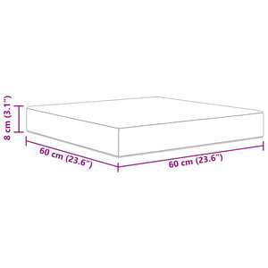 Μαξιλάρι Καναπέ Εξωτερικού Χώρου Γκρι 60 x 60 x 8 εκ. - Pakobazaar