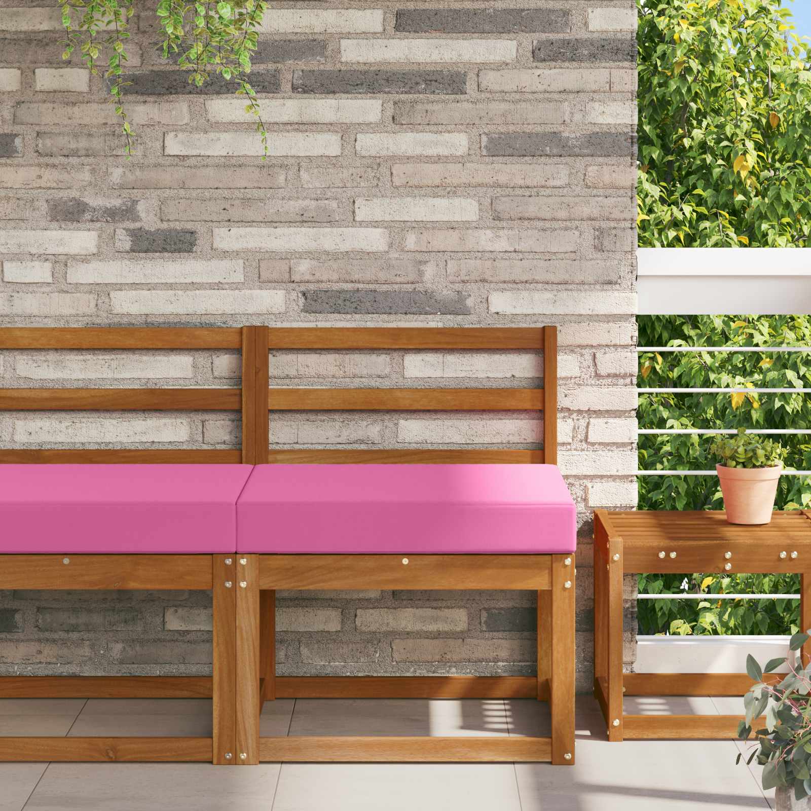 Μαξιλάρι Καναπέ Εξωτερικού Χώρου Ροζ 60 x 60 x 8 εκ. - Pakobazaar