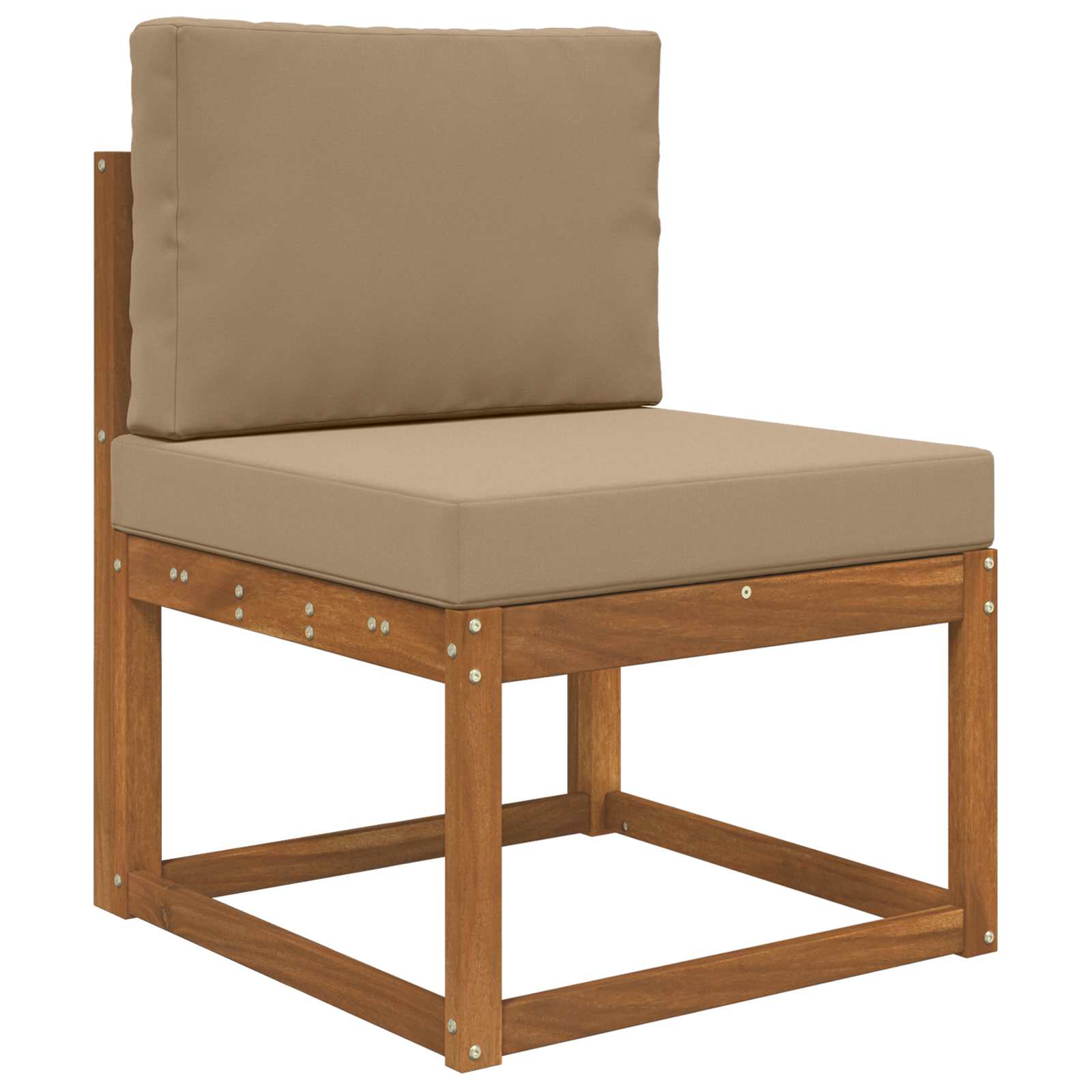 Μαξιλάρι Καναπέ Εξωτερικού Χώρου 2 pcs Taupe Πολυεστέρας - Pakobazaar