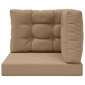 Μαξιλάρι Καναπέ Εξωτερικού Χώρου 3 pcs Taupe Πολυεστέρας - Pakobazaar