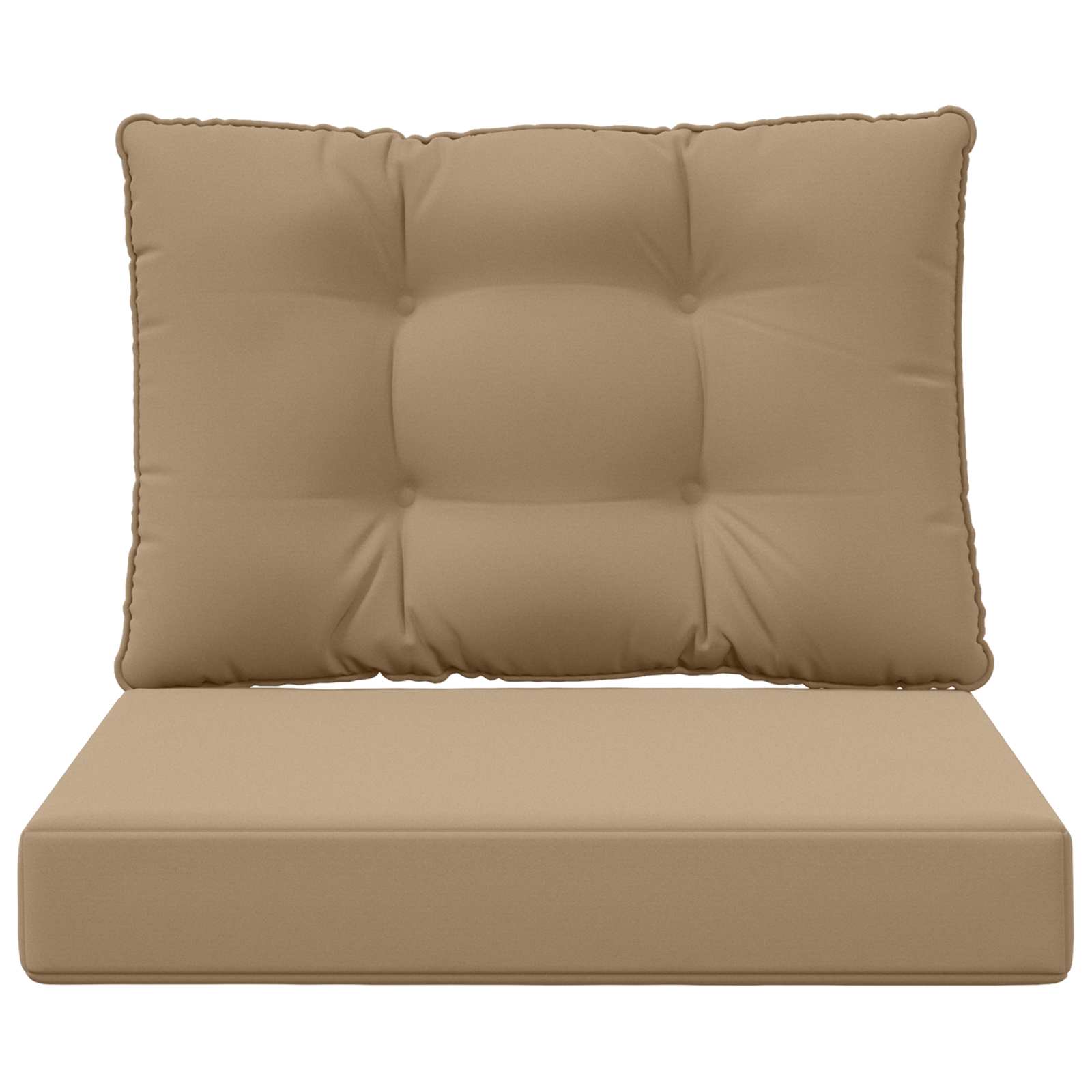 Μαξιλάρι Καναπέ Εξωτερικού Χώρου 2 pcs Taupe Πολυεστέρας - Pakobazaar