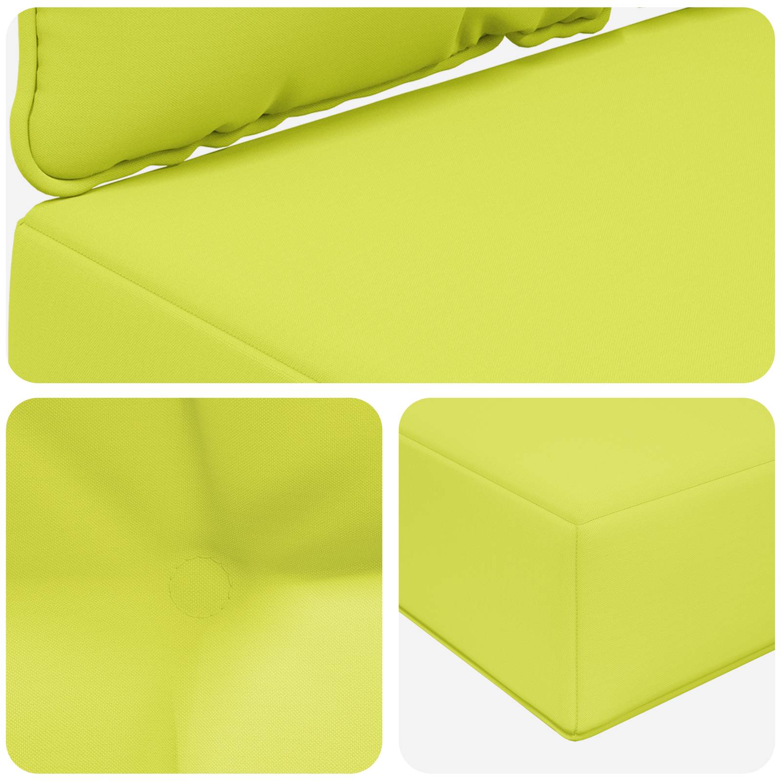 Μαξιλάρι Καναπέ Εξωτερικού Χώρου 3 pcs Πράσινο Πολυεστέρας - Pakobazaar