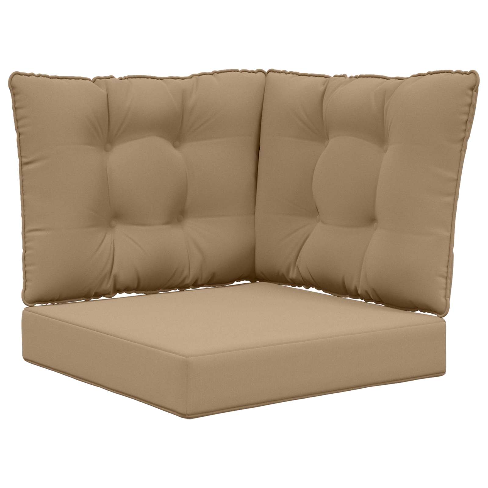 Μαξιλάρι Καναπέ Εξωτερικού Χώρου 3 pcs Taupe Πολυεστέρας - Pakobazaar
