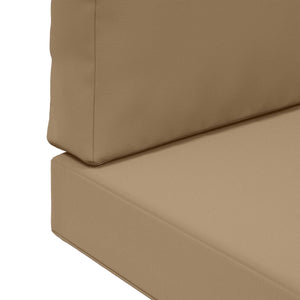 Μαξιλάρι Καναπέ Εξωτερικού Χώρου 2 pcs Taupe Πολυεστέρας - Pakobazaar