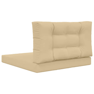 Μαξιλάρι Καναπέ Εξωτερικού Χώρου 2 pcs Μπεζ Πολυεστέρας - Pakobazaar