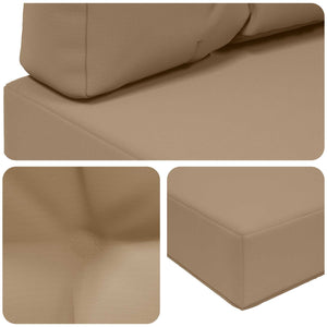 Μαξιλάρι Καναπέ Εξωτερικού Χώρου 2 pcs Taupe Πολυεστέρας - Pakobazaar