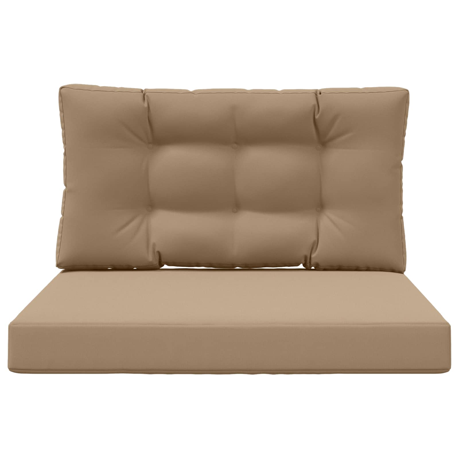 Μαξιλάρι Καναπέ Εξωτερικού Χώρου 2 pcs Taupe Πολυεστέρας - Pakobazaar