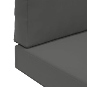 Μαξιλάρι Καναπέ Εξωτερικού Χώρου 3 pcs Ανθρακί Πολυεστέρας - Pakobazaar