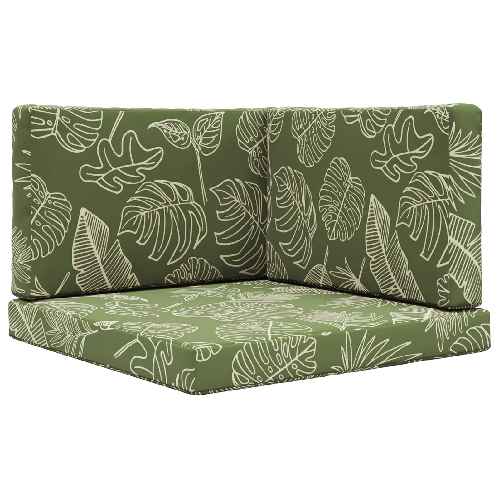 Μαξιλάρι Καναπέ Εξωτερικού Χώρου 3 pcs Σχέδιο Φύλλου - Pakobazaar