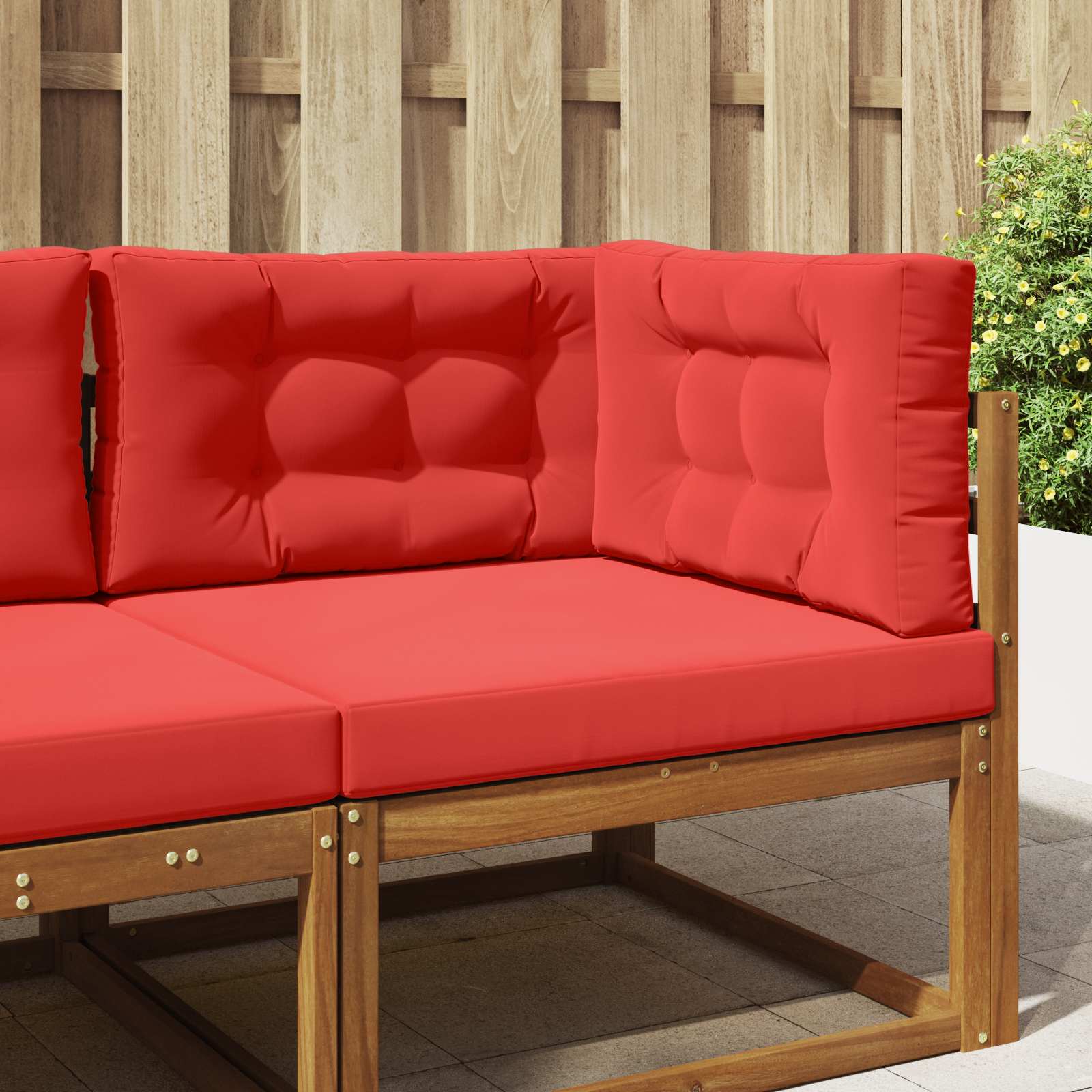 Μαξιλάρι Καναπέ Εξωτερικού Χώρου 3 pcs Κόκκινο Πολυεστέρας - Pakobazaar