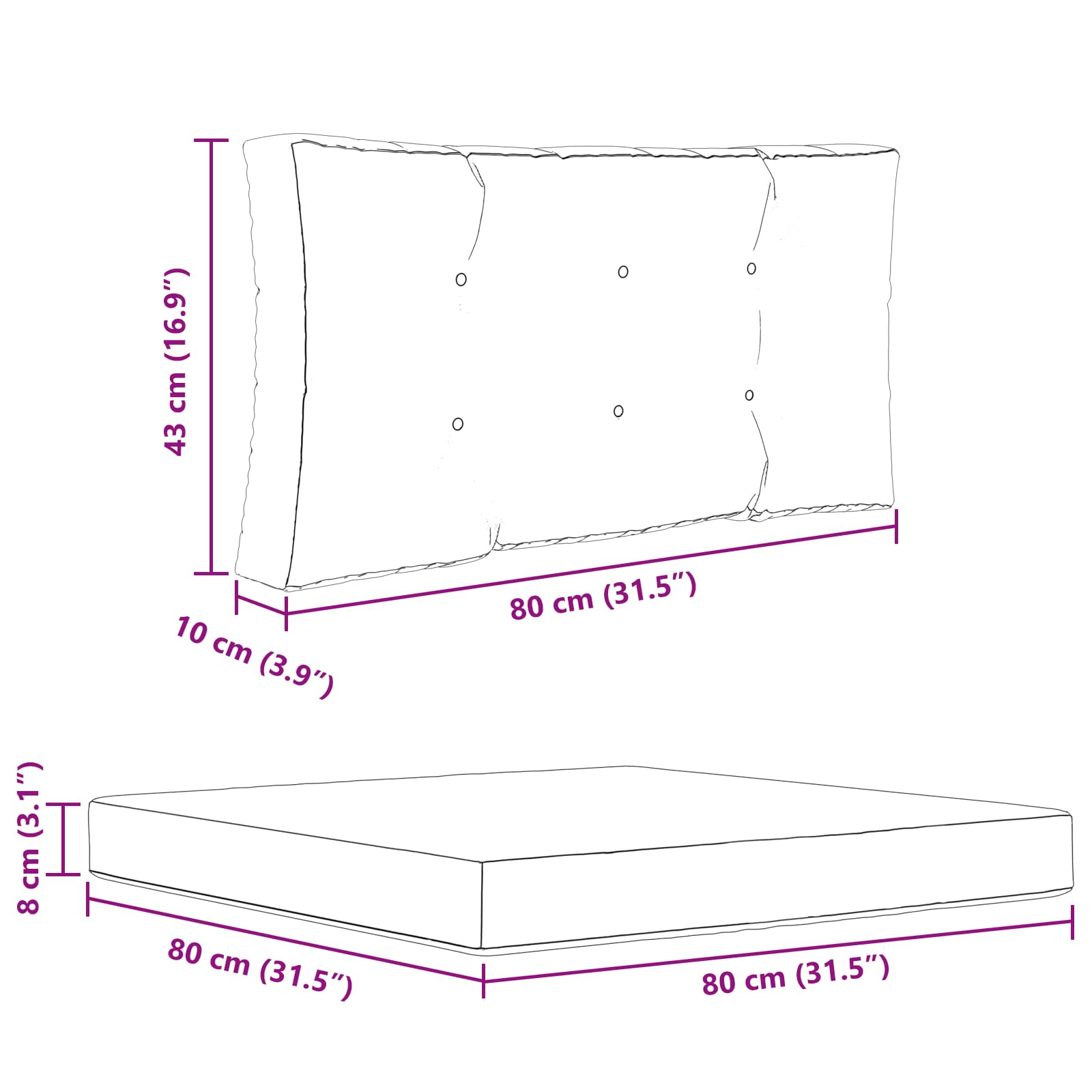Μαξιλάρι Καναπέ Εξωτερικού Χώρου 3 pcs Κόκκινο Πολυεστέρας - Pakobazaar