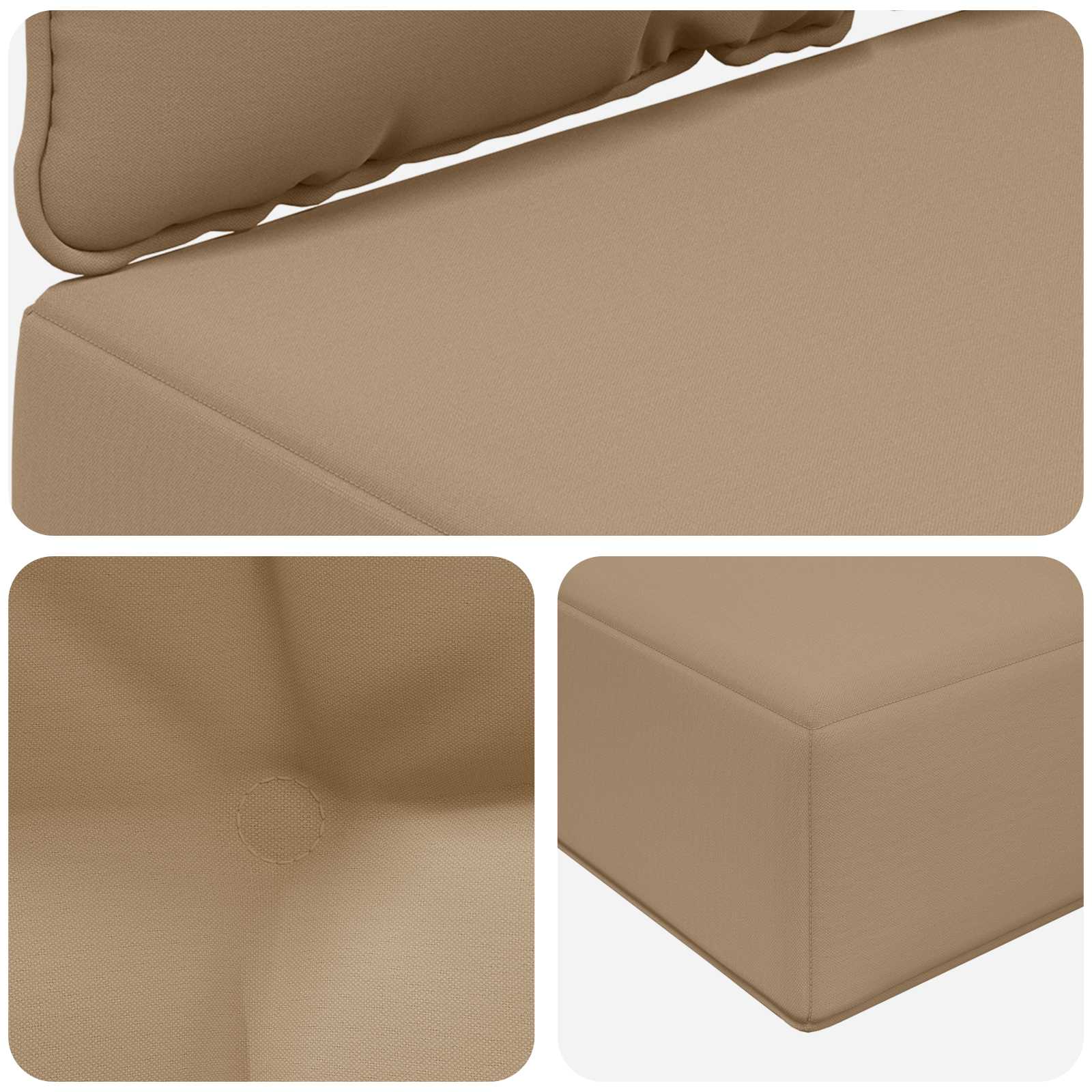 Μαξιλάρι Καναπέ Εξωτερικού Χώρου 2 pcs Taupe Πολυεστέρας - Pakobazaar